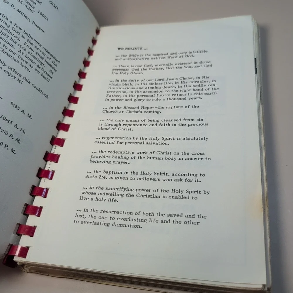 Sharing Recipes Cookbook By Ladies Joy Fellowship Butler Assembly Of God 1984